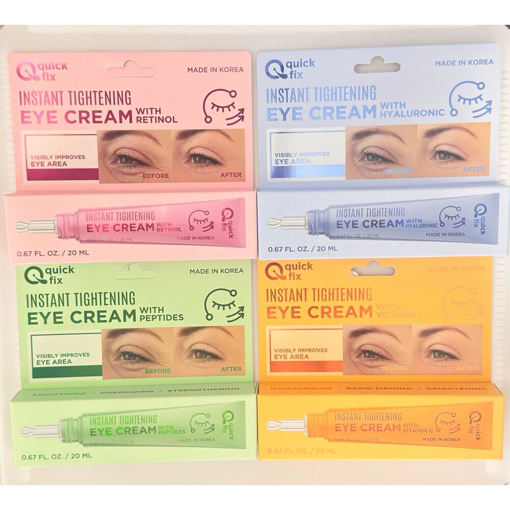 Quick Fix Instant Eye Tightener Cream Retinol Vitamin C Hyaluronic Acid Peptide